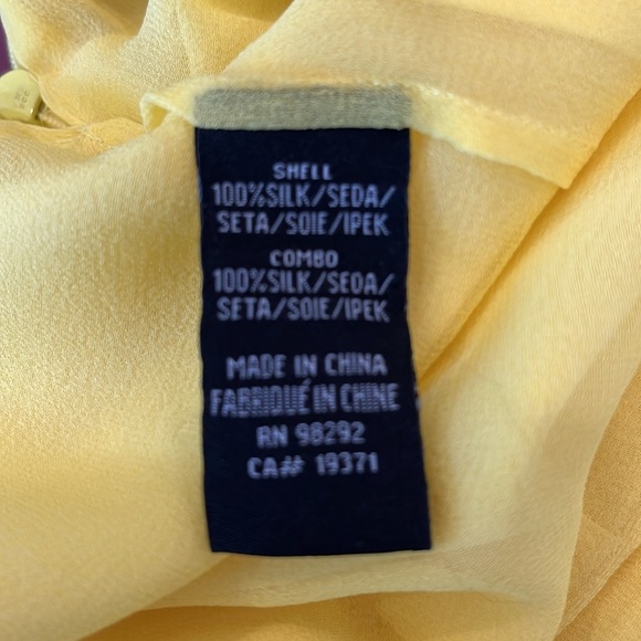 EUC lemon yellow classic layered silk one shoulder sheath dress from Tibi - Picture 9 of 11